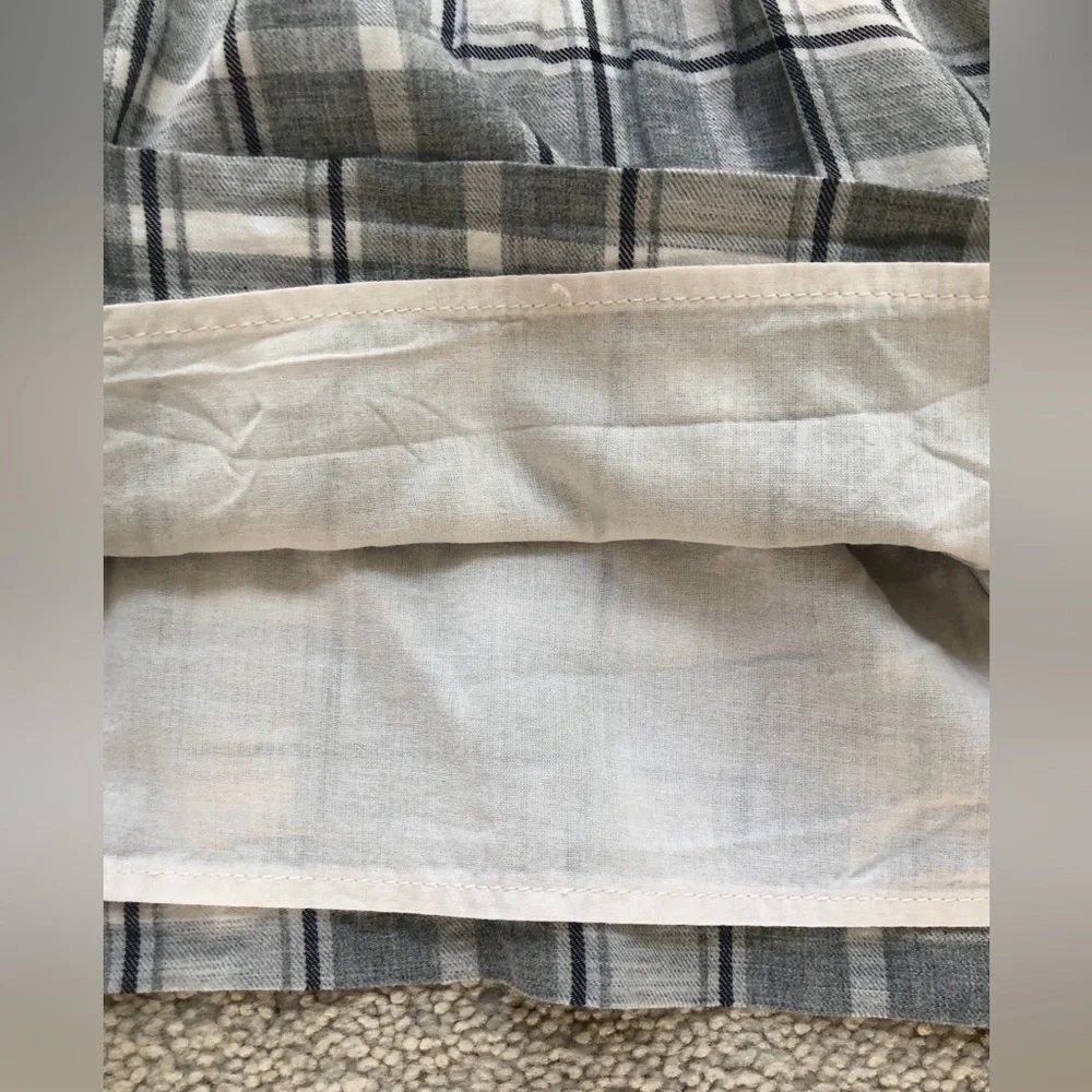 Gap Girls 5 Grey Plaid Lined Dress